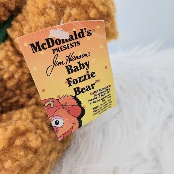 Vintage 1987 Baby Fozzie Bear Muppet Plush with Scarf 8” - Picture 2 of 7